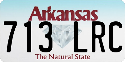 AR license plate 713LRC