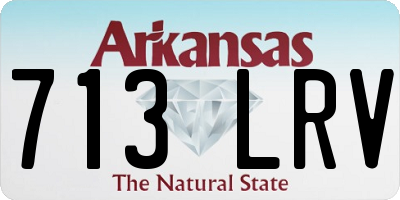 AR license plate 713LRV