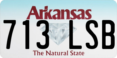 AR license plate 713LSB