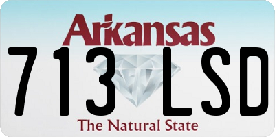 AR license plate 713LSD