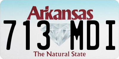 AR license plate 713MDI