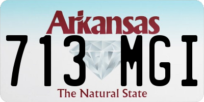 AR license plate 713MGI