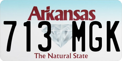 AR license plate 713MGK