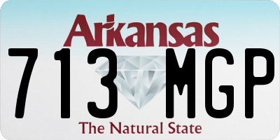 AR license plate 713MGP