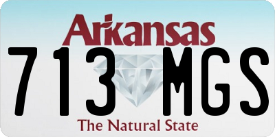 AR license plate 713MGS