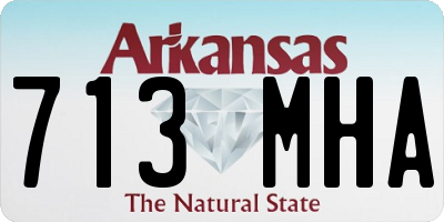 AR license plate 713MHA