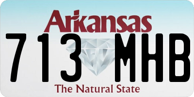 AR license plate 713MHB