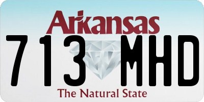 AR license plate 713MHD