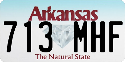AR license plate 713MHF