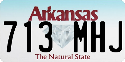 AR license plate 713MHJ