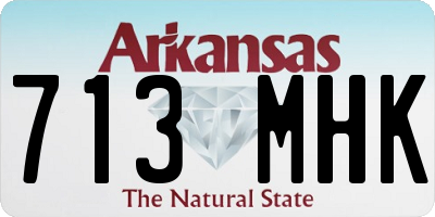 AR license plate 713MHK