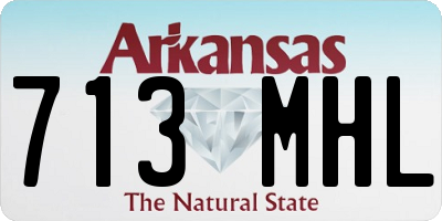 AR license plate 713MHL