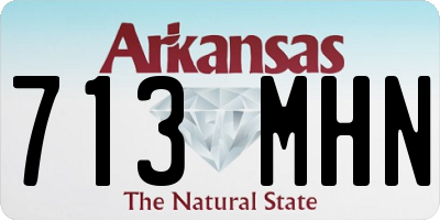 AR license plate 713MHN