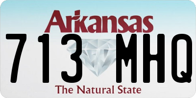 AR license plate 713MHQ
