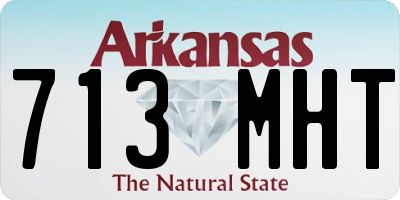AR license plate 713MHT