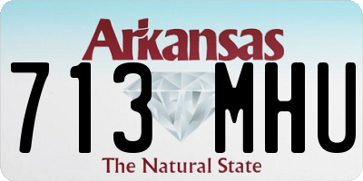 AR license plate 713MHU