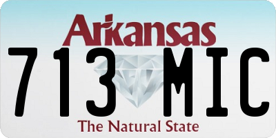 AR license plate 713MIC