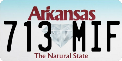 AR license plate 713MIF