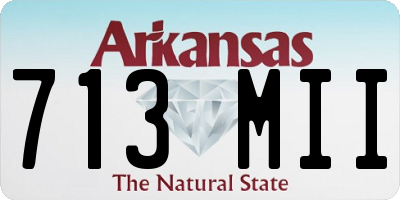 AR license plate 713MII