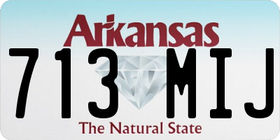 AR license plate 713MIJ