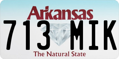 AR license plate 713MIK