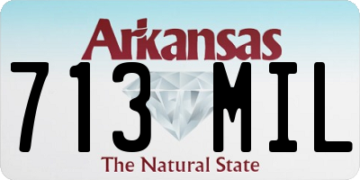 AR license plate 713MIL