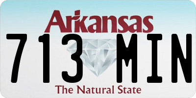 AR license plate 713MIN