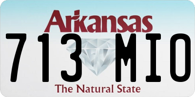 AR license plate 713MIO