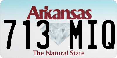 AR license plate 713MIQ