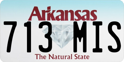 AR license plate 713MIS