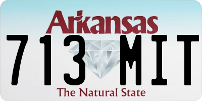 AR license plate 713MIT