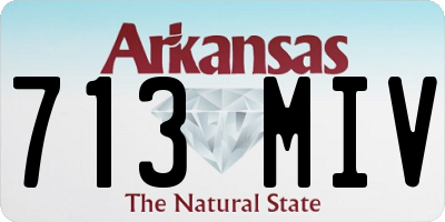 AR license plate 713MIV