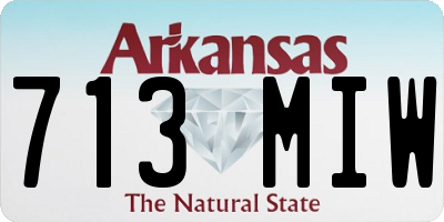 AR license plate 713MIW