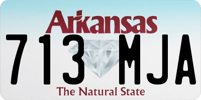 AR license plate 713MJA