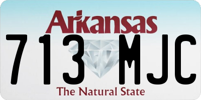 AR license plate 713MJC