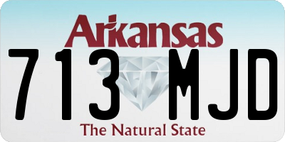 AR license plate 713MJD