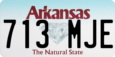 AR license plate 713MJE