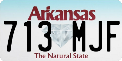 AR license plate 713MJF