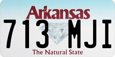 AR license plate 713MJI