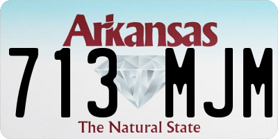 AR license plate 713MJM