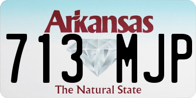 AR license plate 713MJP