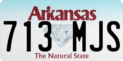 AR license plate 713MJS