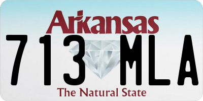 AR license plate 713MLA