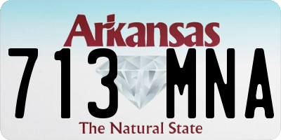 AR license plate 713MNA