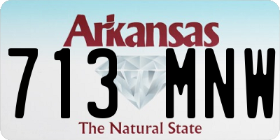 AR license plate 713MNW