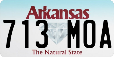 AR license plate 713MOA