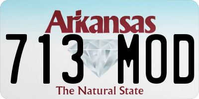 AR license plate 713MOD