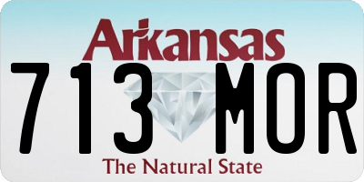 AR license plate 713MOR