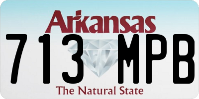 AR license plate 713MPB