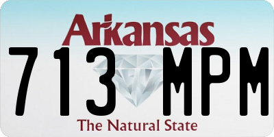 AR license plate 713MPM